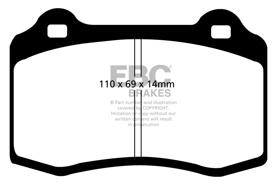 EBC Brakes VOLVO S60 2.5 Turbo R (Brembo) 2003-2007 Remblokken a