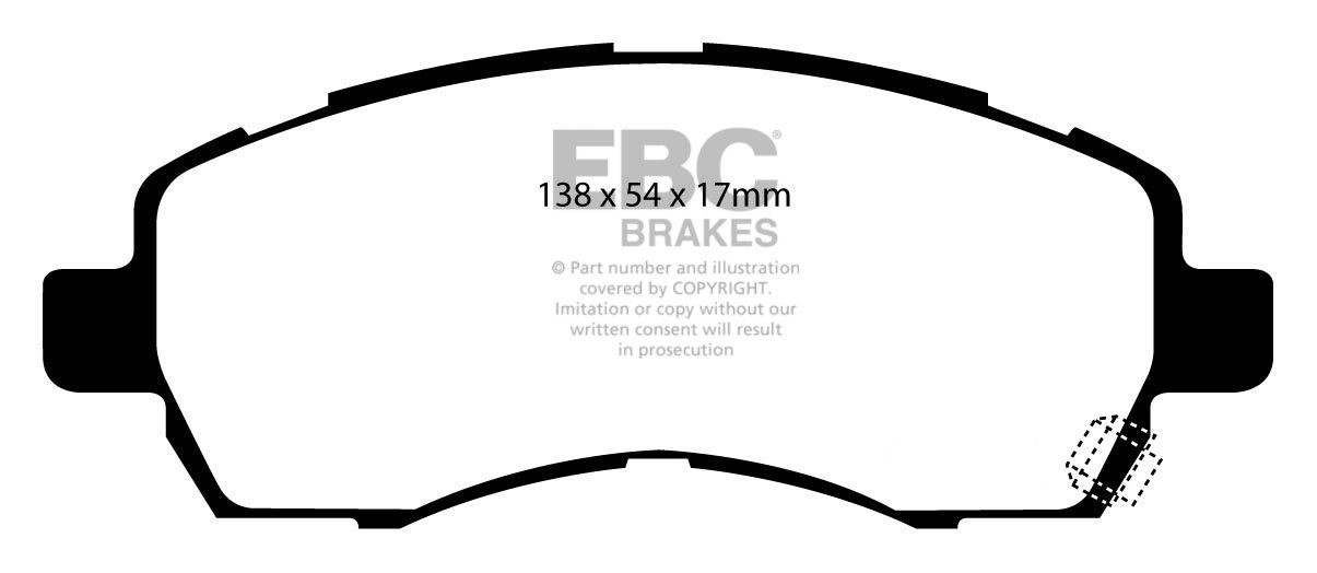 EBC Brakes SUBARU Legacy 2.2 (BD7) 96-98 Remblokken voorzijde gr