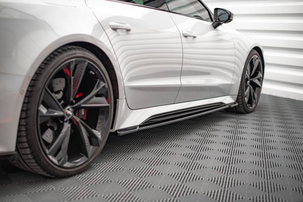 Zijskirts V.1 Audi RS6 / RS7 C8 Maxton Glanzend Zwart