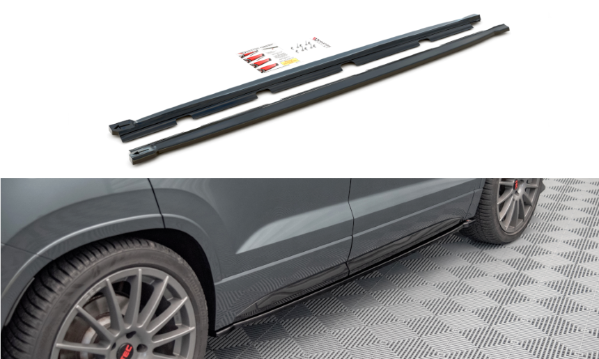 Zijskirts Cupra Ateca Maxton Design glans zwart