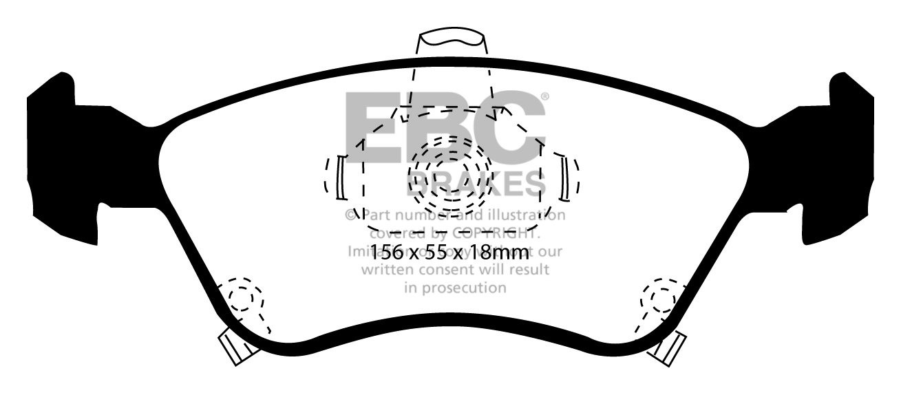 EBC Brakes TOYOTA Avensis 2.0 TD (CT220) 98-2000 Remblokken voor