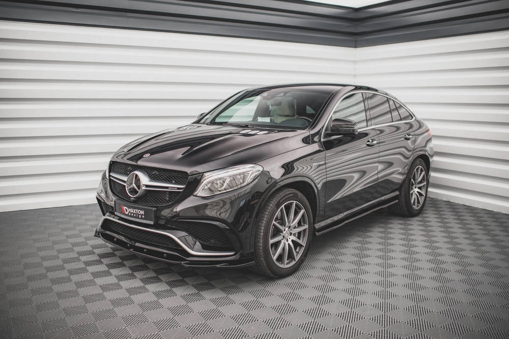 Zijskirts Mercedes GLE 63 AMG Maxton Design glans zwart