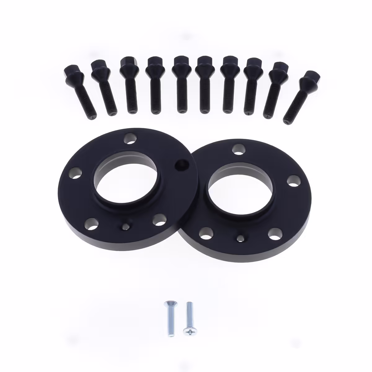 Spoorverbreders 5x120 naaf:72.5 dikte:12mm BMW incl. wielbouten Zwart