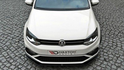 Voorspoiler VW Polo MK5 GTI FACELIFT Glans Zwart