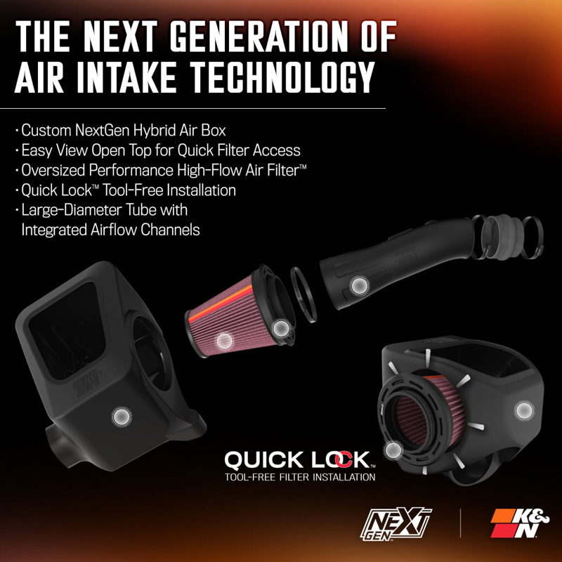K&N NextGen Cold Air intake  Toyota Tundra & Sequoia 5.7L V8 2012-2021 (50-9036)