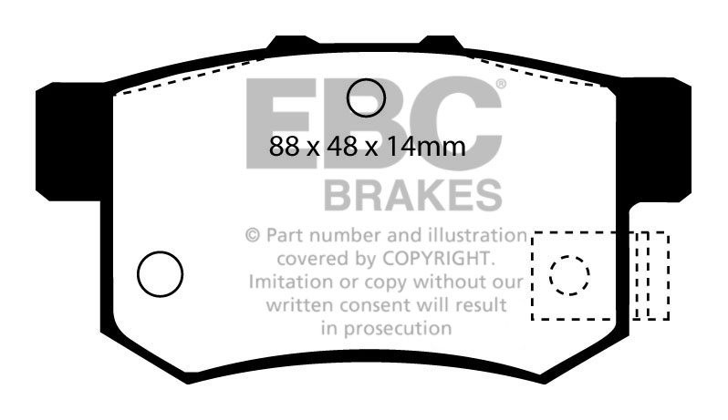 EBC Brakes HONDA Odyssey 3.0 99-2003 Remblokken achterzijde gree