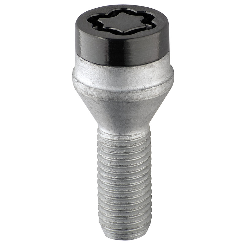 McGard Slotboutenset M12x1.25 Zwart - Konisch - Lengte 29.2mm (17mm kop)