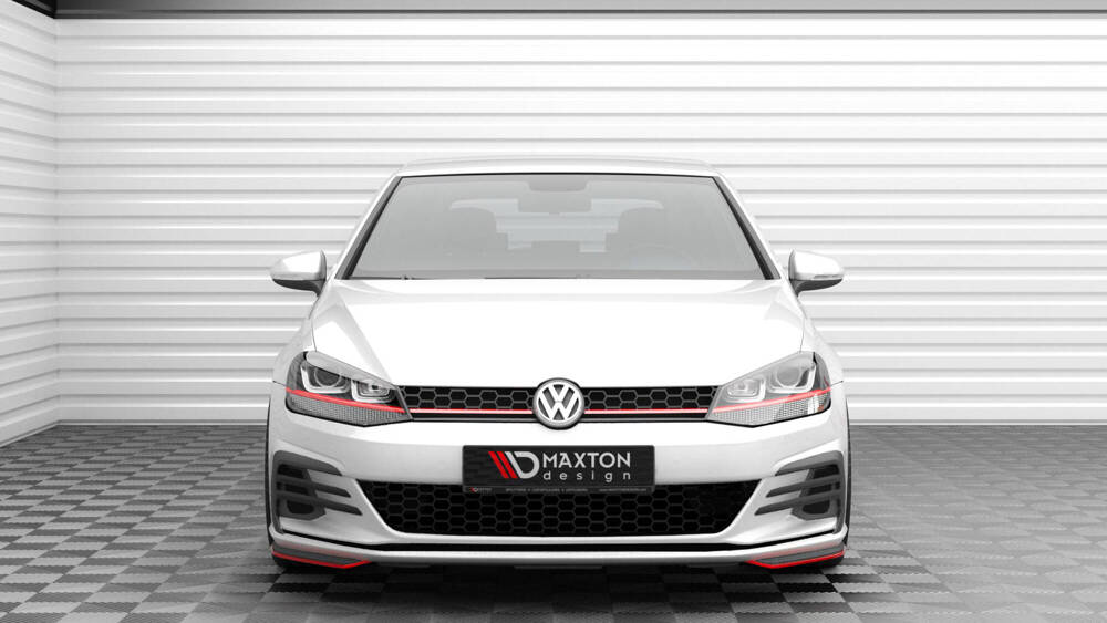 Voorspoiler VW Golf 7.5 GTI Facelift Glans Rood V.6