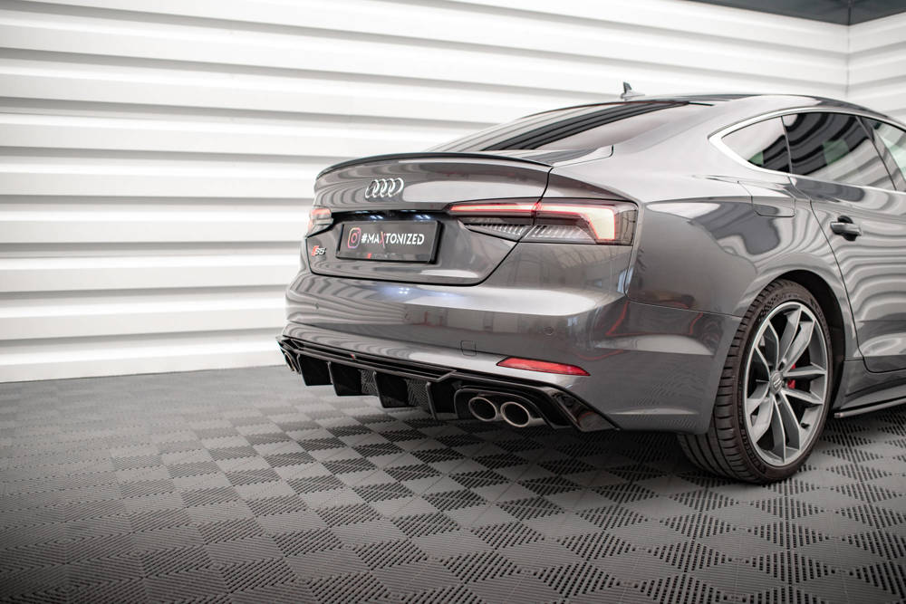 Achter Aanzet Audi S5 A5 F5 Coupe / Sportback Glanzend Zwart