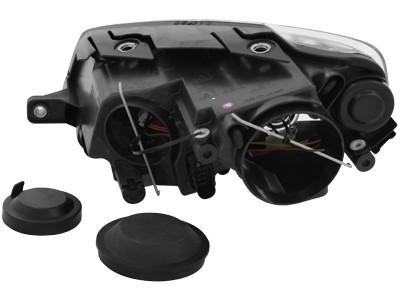 Koplampen VW Passat 3C Devil Eyes DRL look zwart