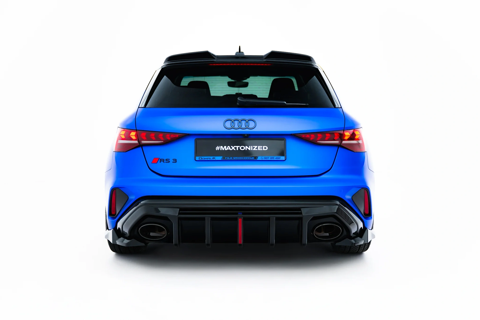 Zij-Diffuser Audi RS3 Sportback 8Y Facelift Maxton Glans Zwart V.3