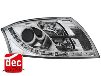 Koplampen Audi TT 8N 12.98-05 Devil Eyes real DRL LED Chroom