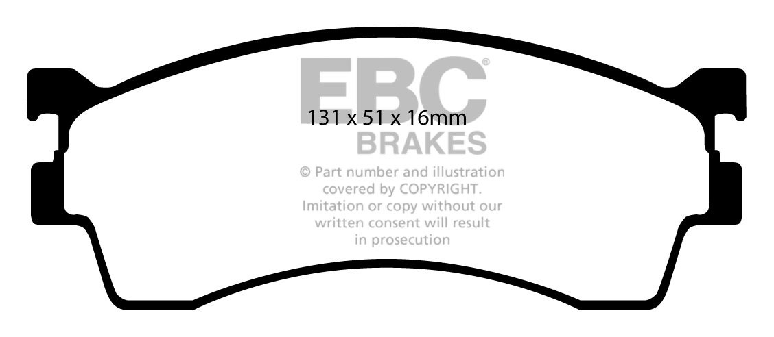 EBC Brakes Mazda 626 1.8 (GW) 97-2002 Remblokken voorzijde green