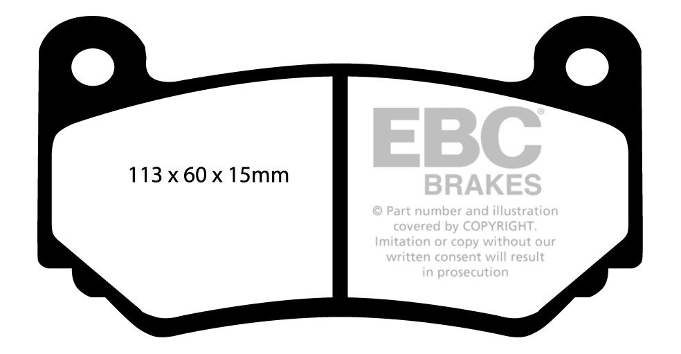 EBC Brakes MG F Trophy 1.8 (160) 2001-2002 Remblokken voorzijde