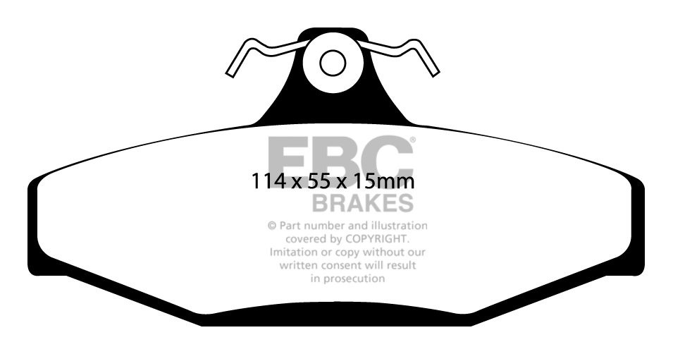 EBC Brakes DAEWOO Korando 2.3 99-2000 Remblokken achterzijde