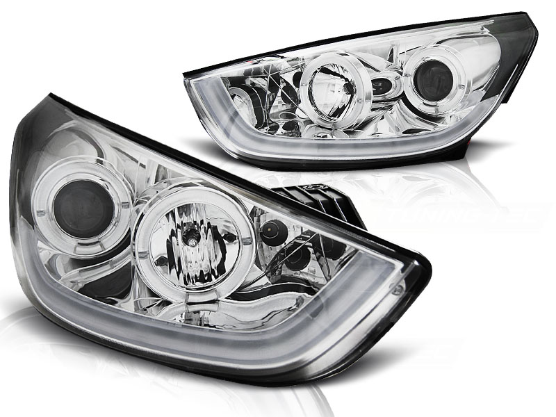 Koplampen Hyundai iX35 10->> HELDERGLAS/Chroom