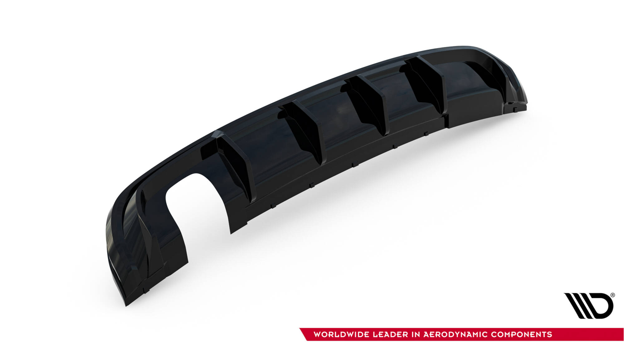 Achter Diffuser Audi A3 S-Line Sportback 8V Maxton Glanzend zwart