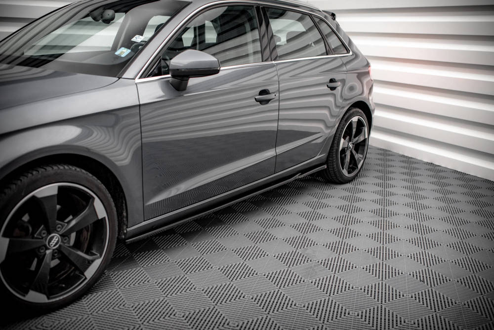Zijskirts Audi A3 8V Sportback 13-16 Maxton Glans Zwart