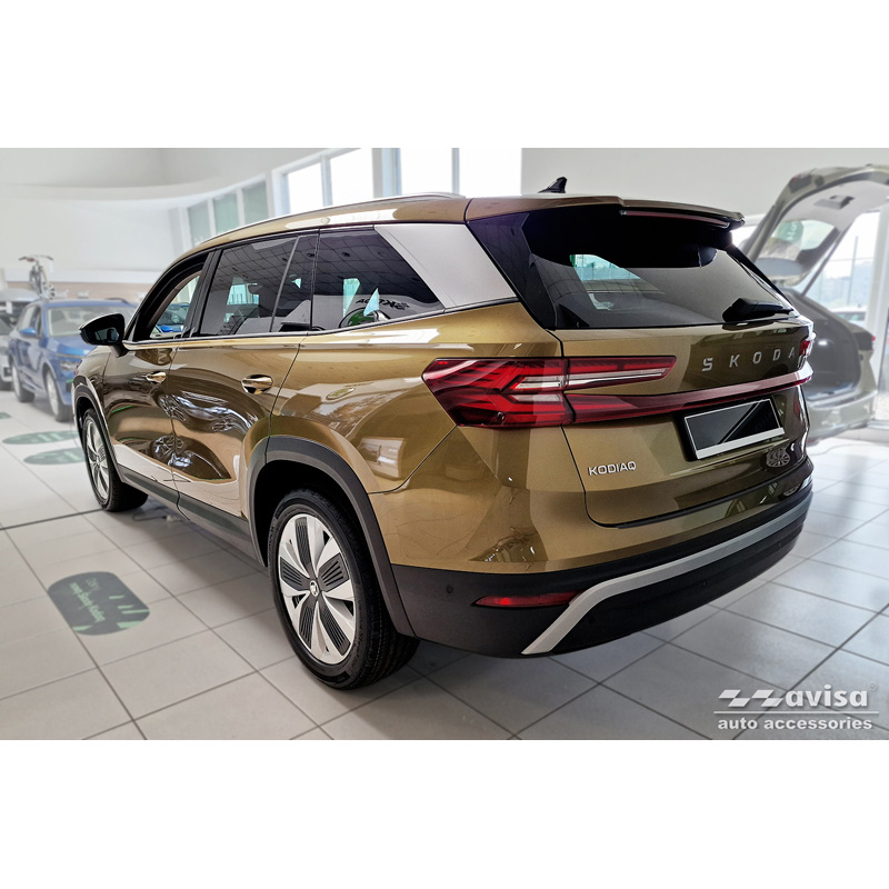 Zwart RVS Achterbumperprotector  Skoda Kodiaq II (PS7) 2024- 'Ribs'