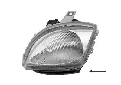 koplamp, Carello, H4, hydraulisch verstelb, links Fiat Seicento,