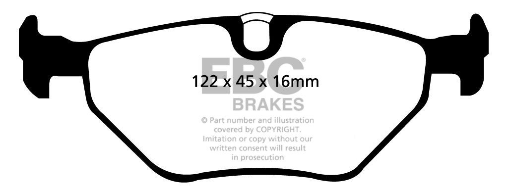 EBC Brakes BMW 535 3.5 (E39) 98-2003 Remblokken achterzijde
