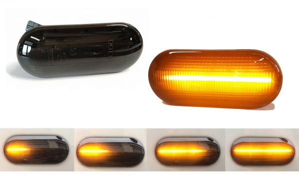 Zijknipperlichten LED Tube Dynamisch VW/Seat zwart