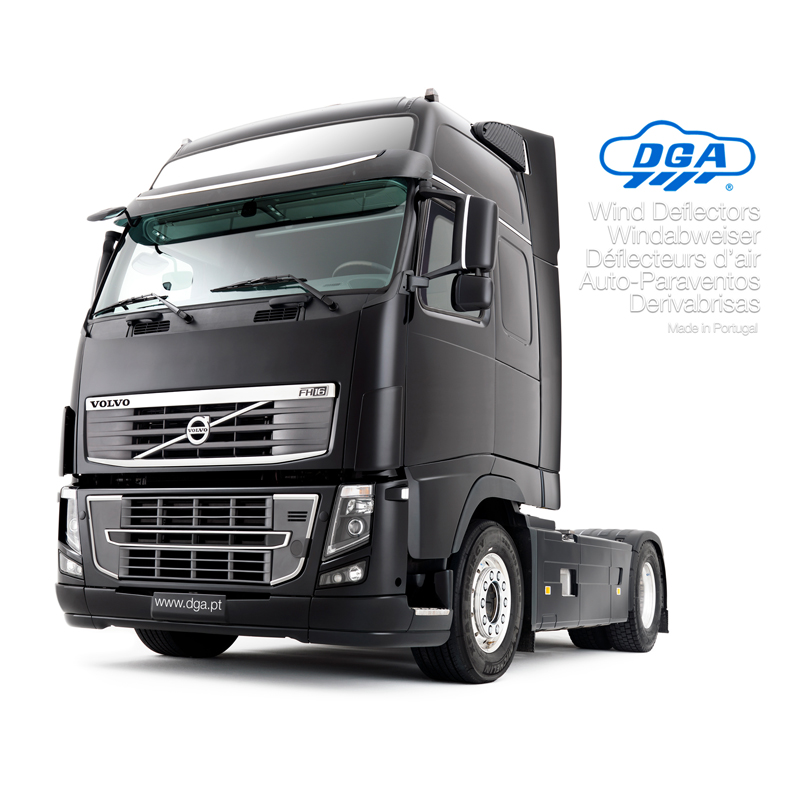 DGA Zijwindschermen  Mercedes Actros 2012- & Antos/Arocs (FD) 2013- & Actro/E-Actro 5G MP5 2024- (2-delig)