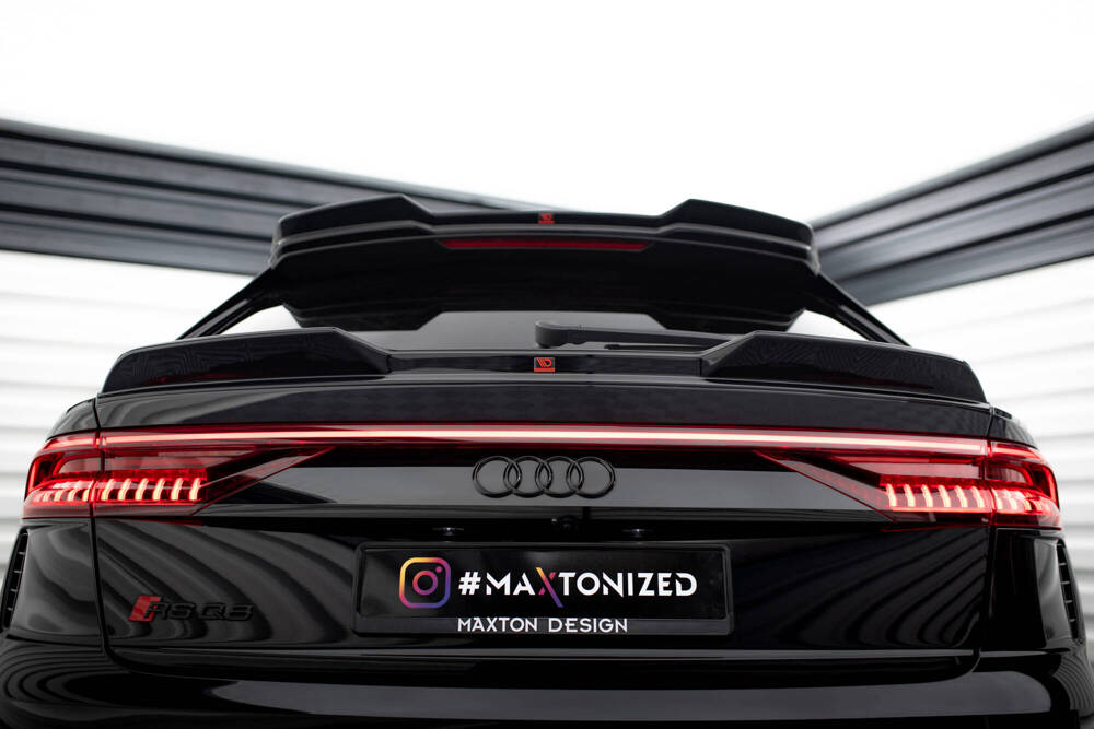 Spoiler Audi Q8 S-Line / SQ8 / RSQ8 Maxton Glans Zwart