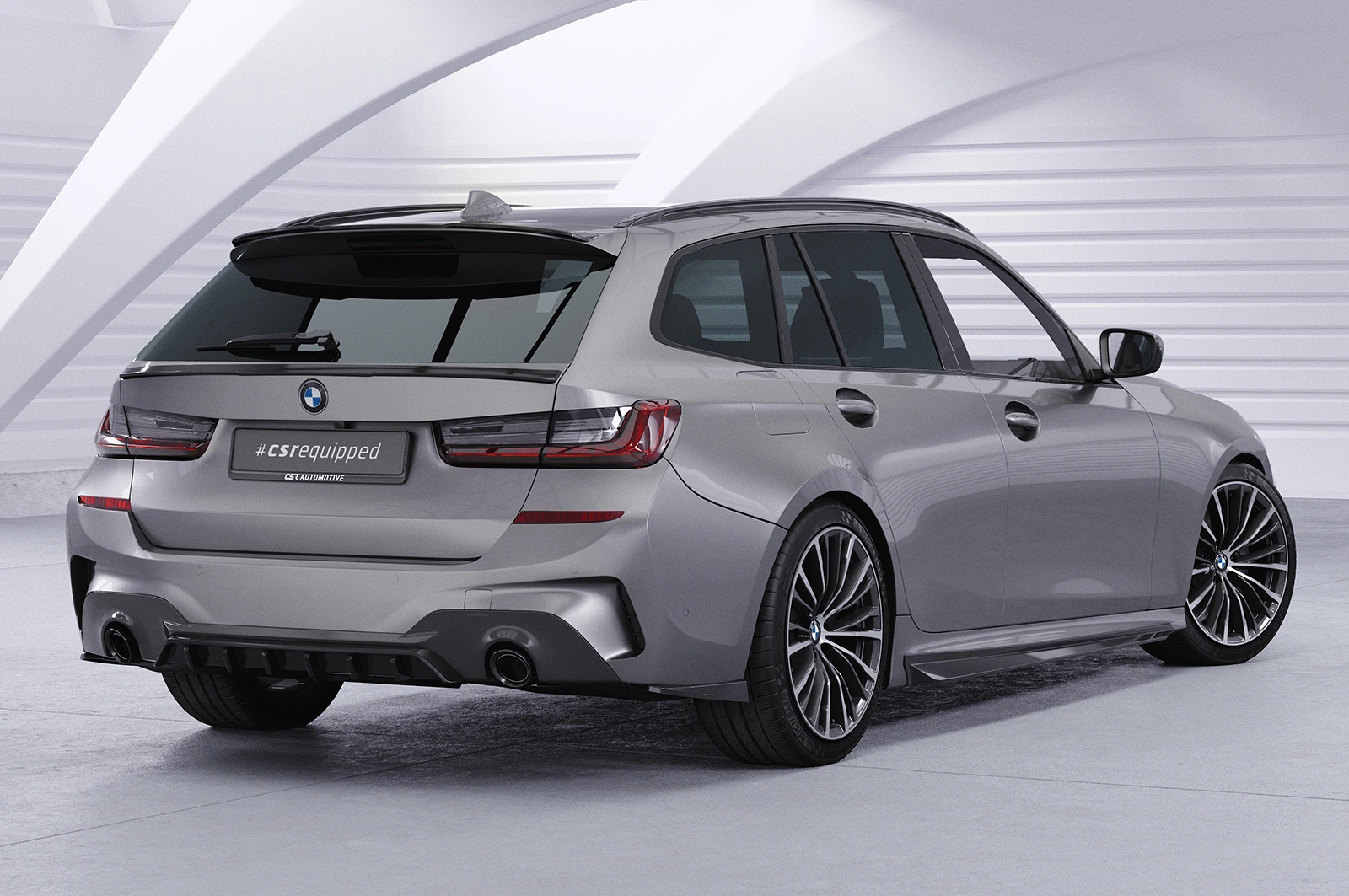 Achterspoiler BMW 3er G21 glans zwart 2019–