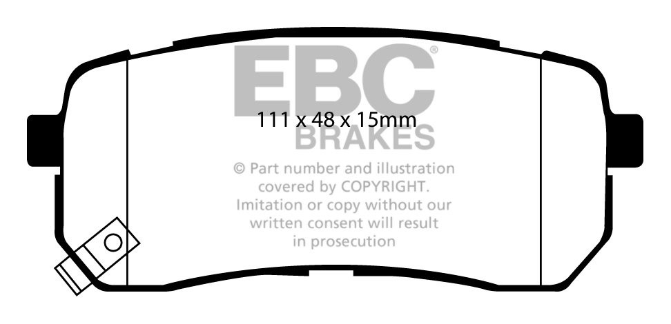 EBC Brakes KIA Sedona 2.2 TD 2009-.. Remblokken achterzijde gree