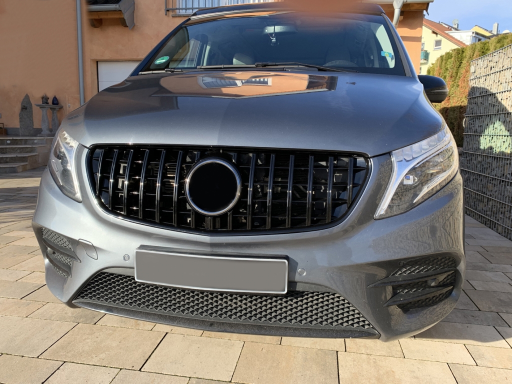 Grill Mercedes V-Class W447 Facelift (2019-..) GTR Zwart