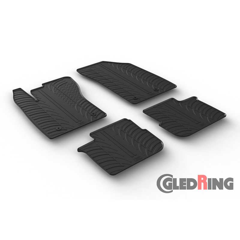 Rubbermatten  Fiat Tipo 5-deurs/Kombi 2016-2021 (T profiel 4-delig + montageclips)