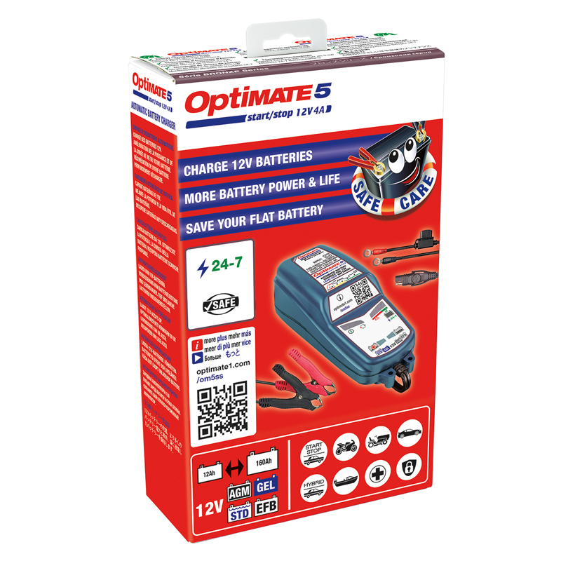 Optimate 5 12V/4.0Amp 6-staps Acculader / tester / onderhouder