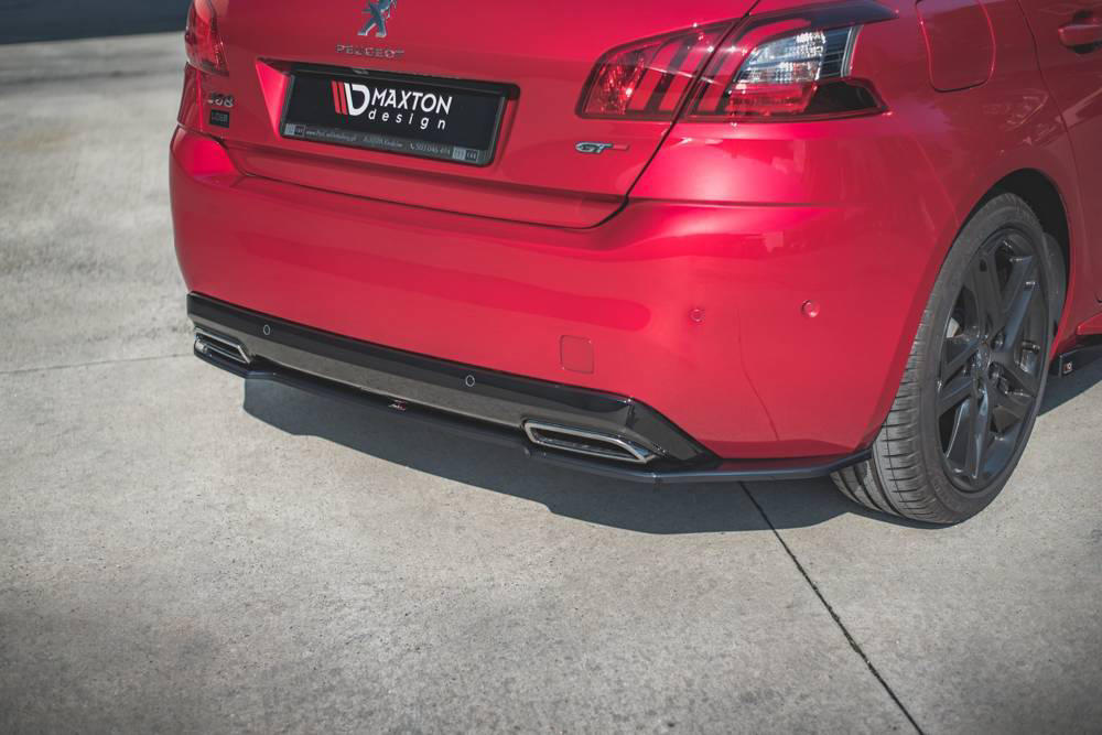 Achter Splitter Peugeot 308 GT MK2 Facelift 18-.. Glans Zwart