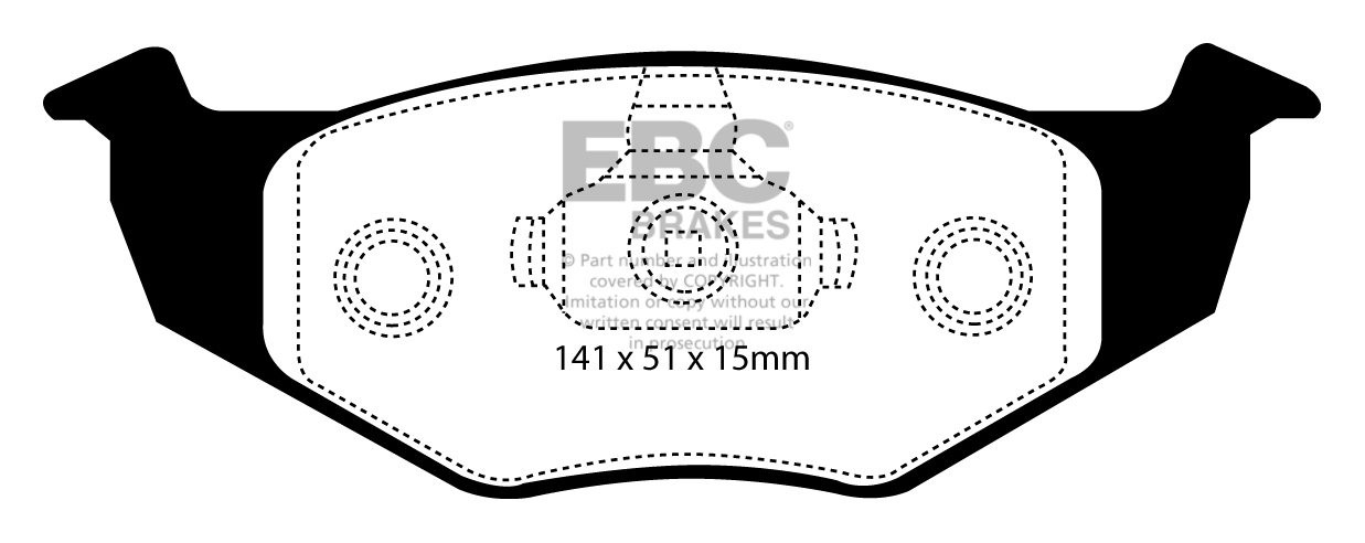 EBC Brakes SEAT Cordoba 1.4 99-2002 Remblokken voorzijde greenst