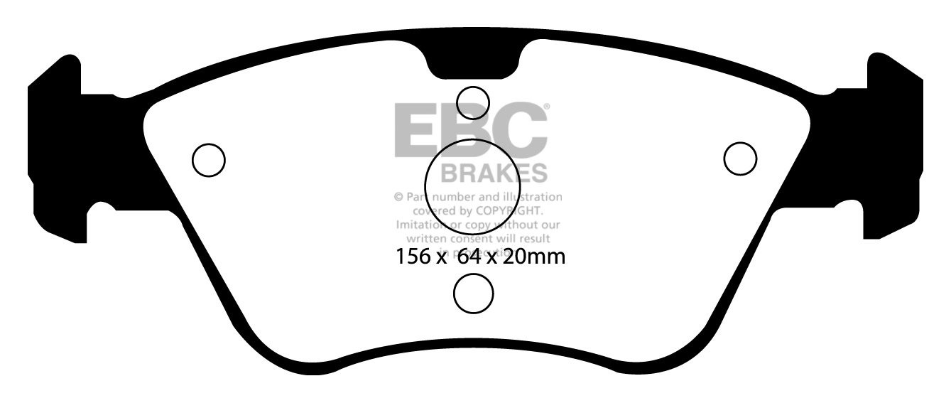 EBC Brakes CHRYSLER (USA) Crossfire 3.2 2003-2008 Remblokken voo