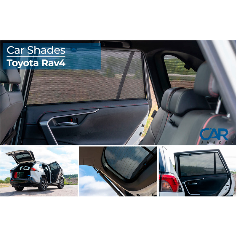 Set Car Shades  Toyota RAV-4 (5th Gen) 2018- (met achteruitrijcamera) (6-delig)