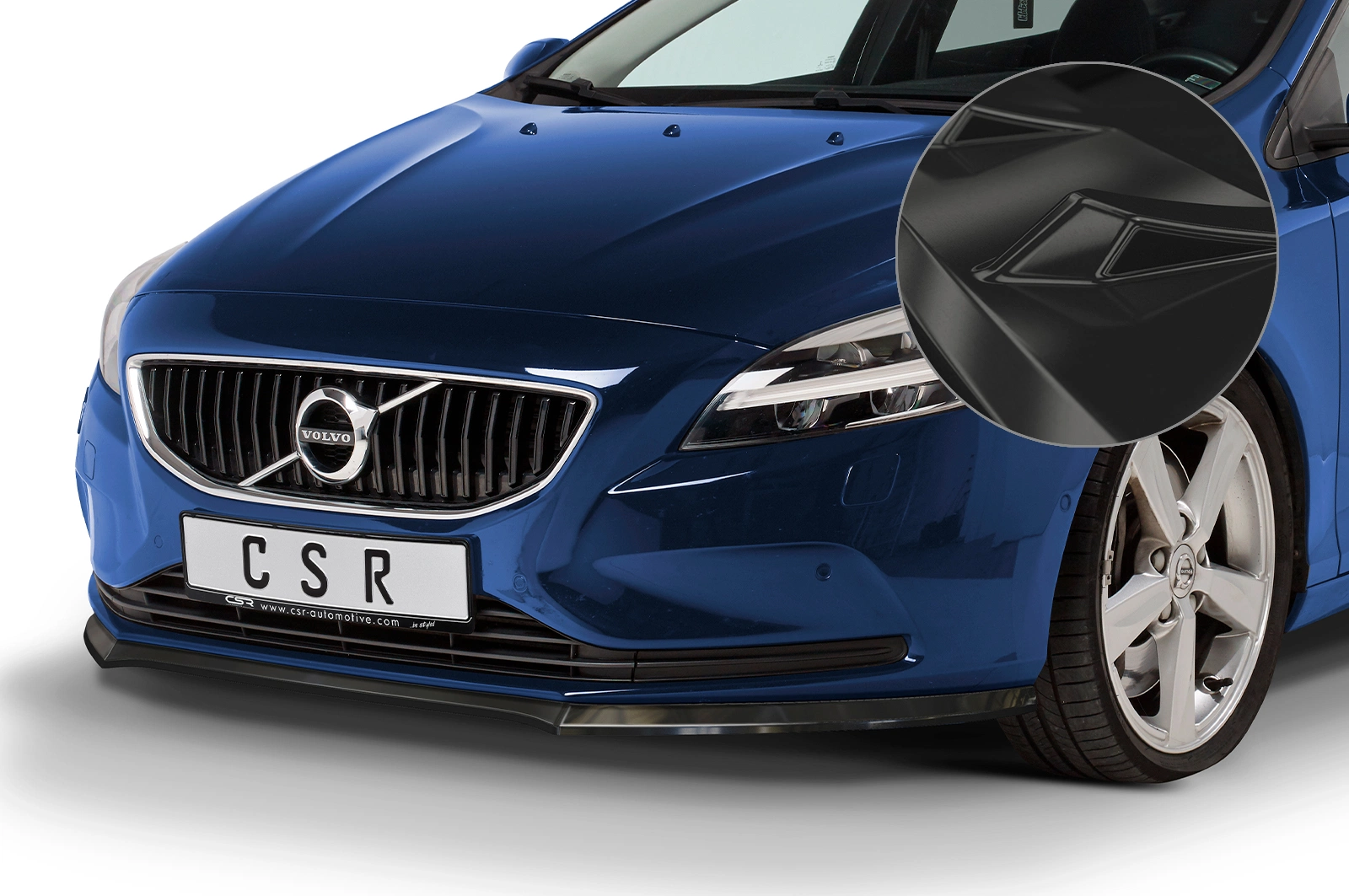 Voorspoiler Volvo V40 Glans Zwart van CSR (2012-2019)