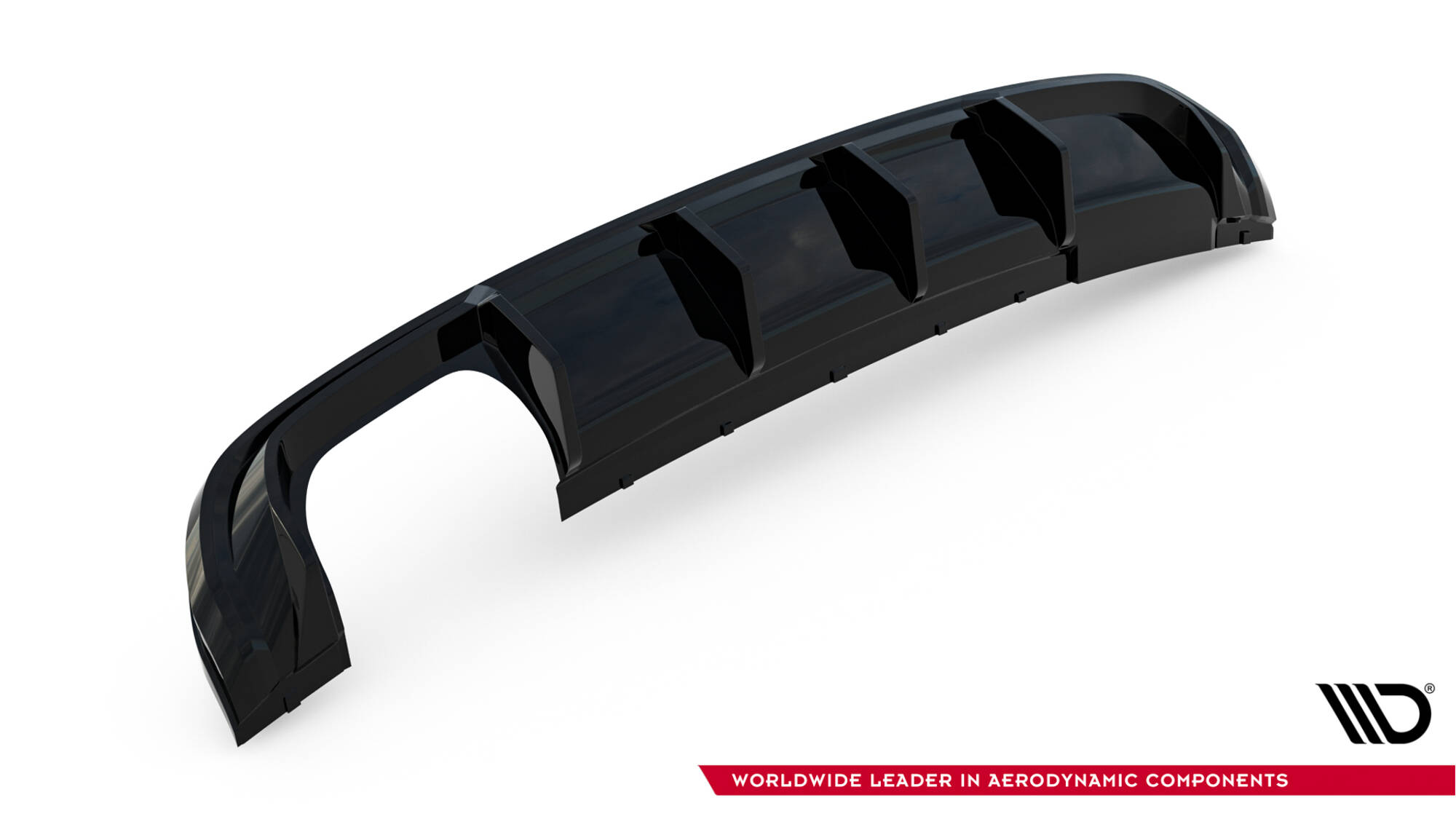 Achter Diffuser Audi A3 S-Line Sportback 8V Maxton Glanzend zwart