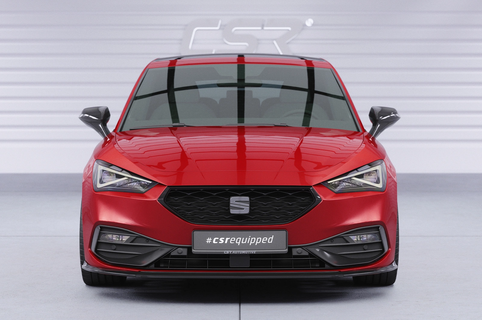 Voorspoiler Seat Leon 4 (Typ KL) Glans Zwart – CSR Automotive