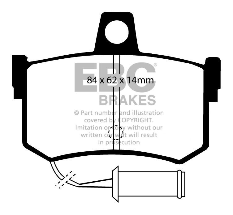 EBC Brakes MG TF 1.8 2008-.. Remblokken achterzijde greenstuff