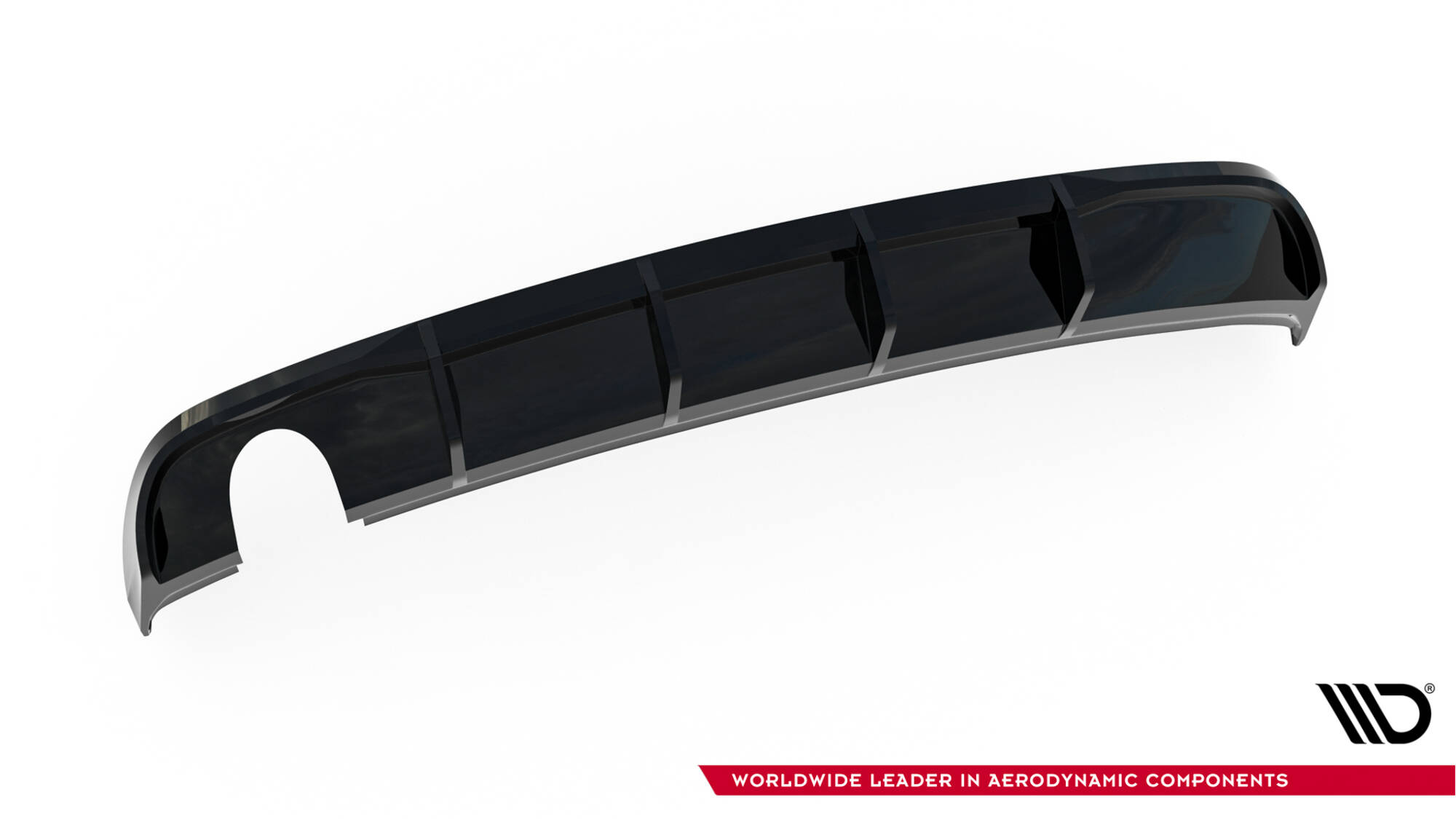 Achter Diffuser Audi A3 Sedan 8V Facelift Maxton Glanzend zwart