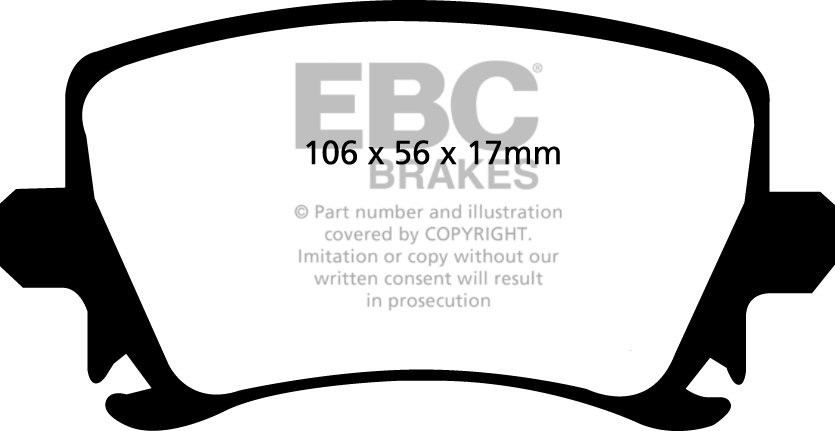 EBC Brakes AUDI A6 4F 2.4 2004-2011 Remblokken achterzijde