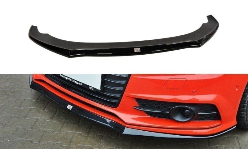 Voorspoiler Audi S7 / A7 S-Line C7 FL Glanzend Zwart