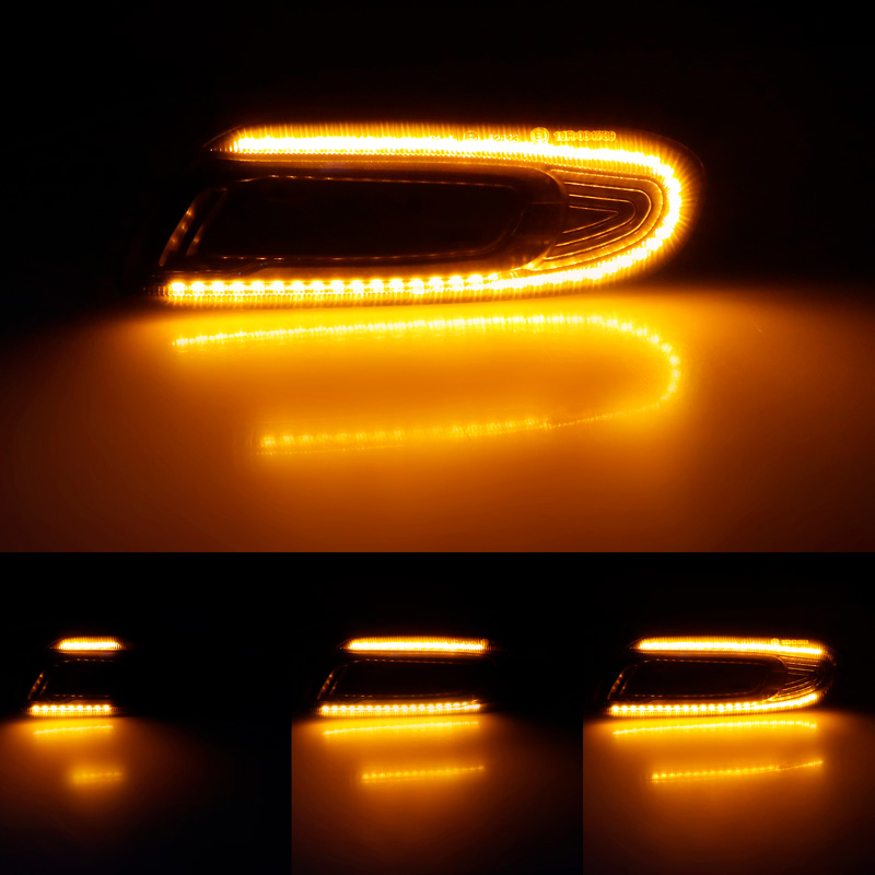 Set LED Zijknipperlichten  Mini F55 5-deurs / F56 3-deurs / F57 Cabrio - Rookgrijs- incl. Dynamic Running Light