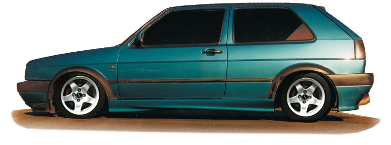 Zijskirts VW Golf II 2-Deurs met GTI uitsnede Rieger
