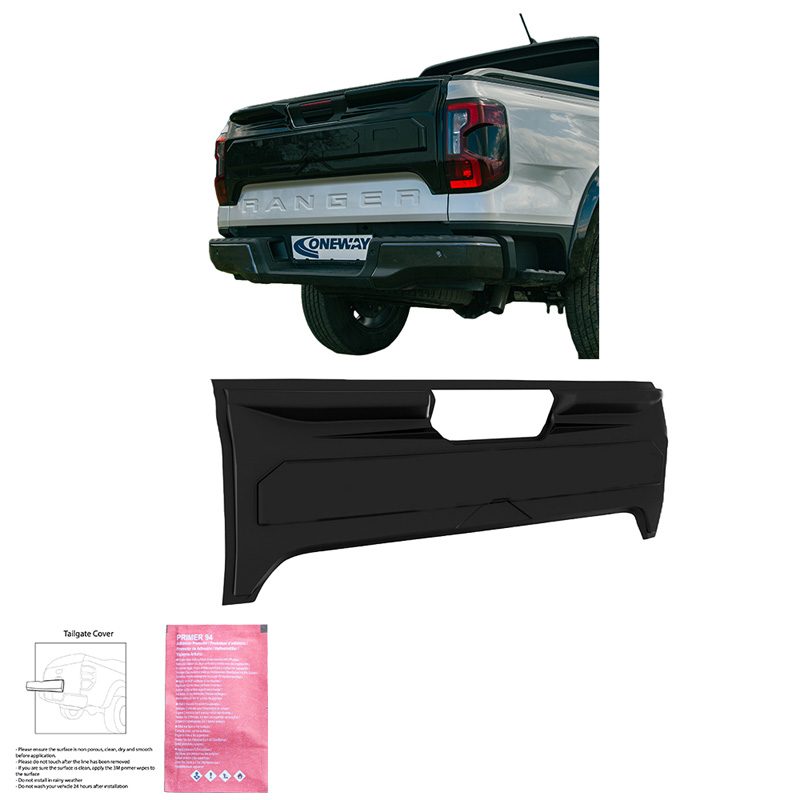 Achterklepcover  Ford Ranger T9 2022- - Matzwart