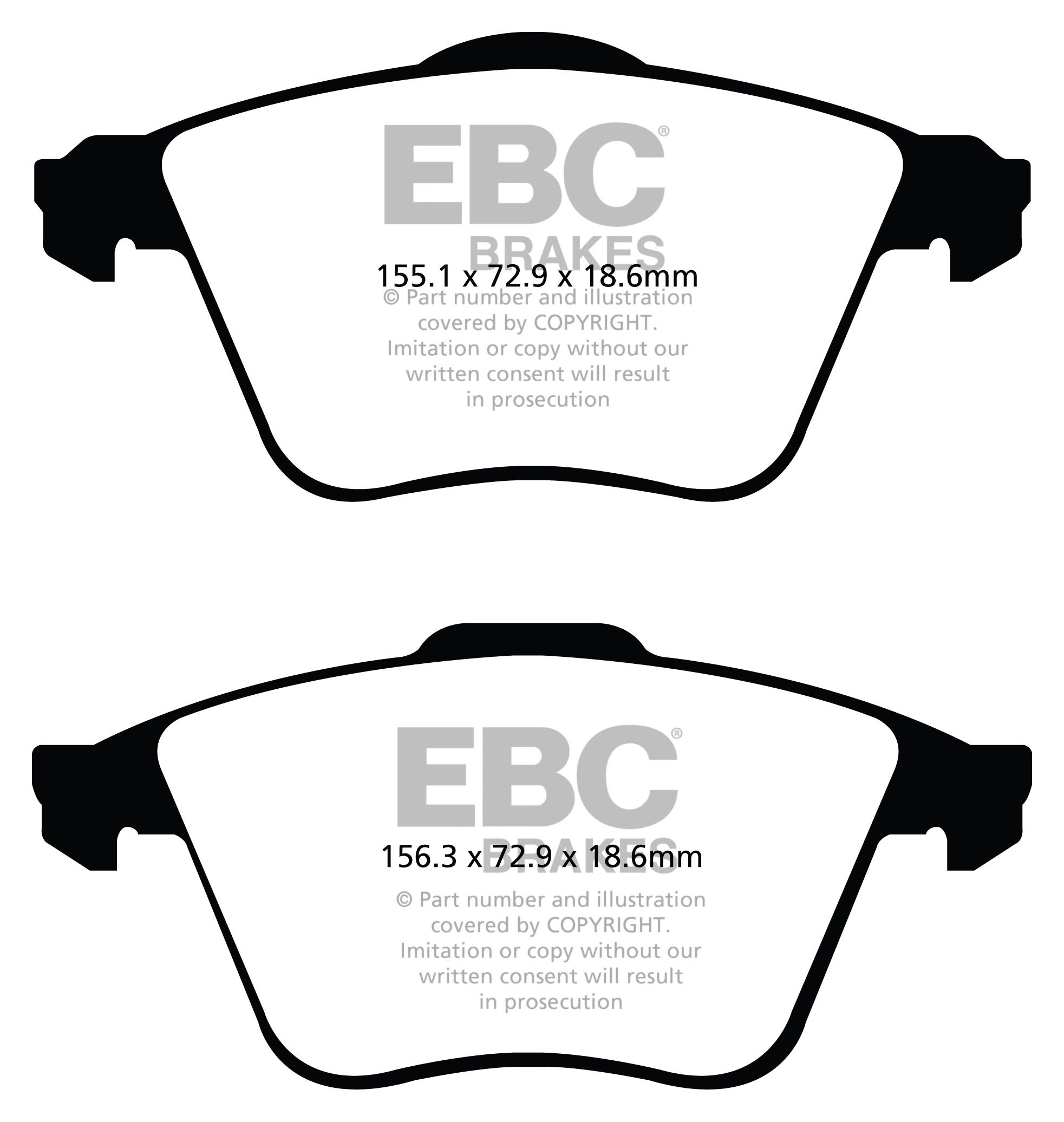 EBC Brakes VOLVO S40 2.0 TD 2006-.. Remblokken voorzijde greenst