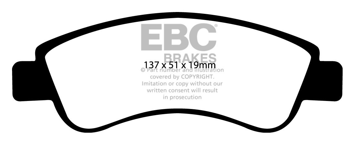 EBC Brakes PEUGEOT 1007 1.6 2005-2009 Remblokken voorzijde