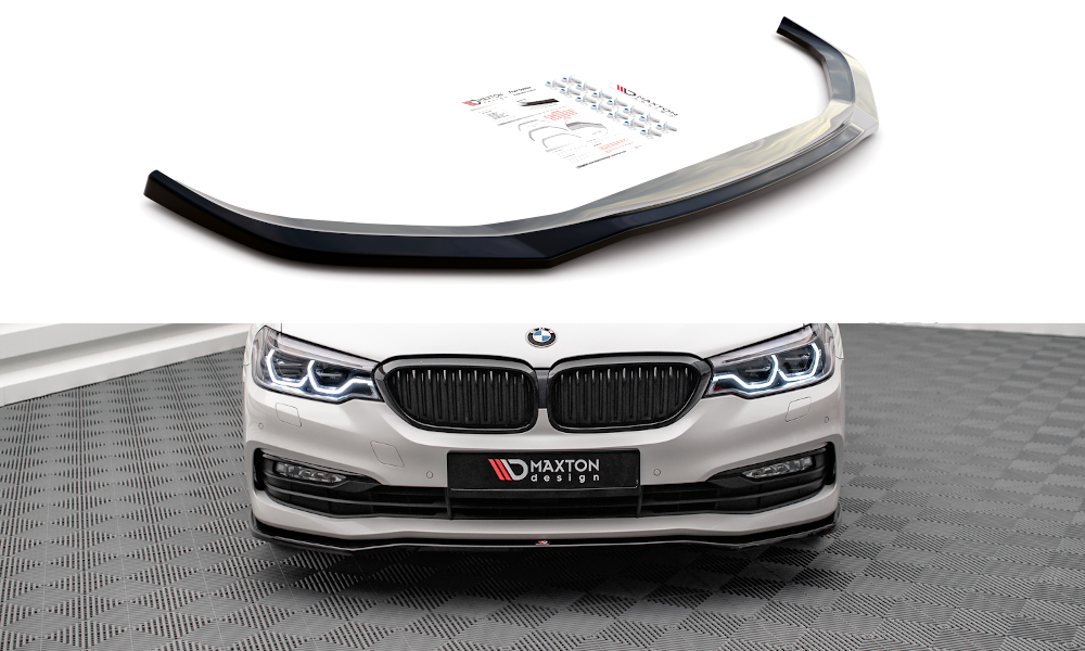 Voorspoiler V.1 BMW 5-Serie G30 Maxton Glans Zwart